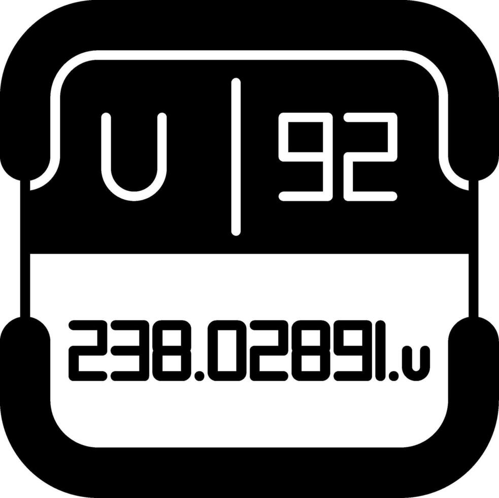 Uranium Periodic Table Element vector