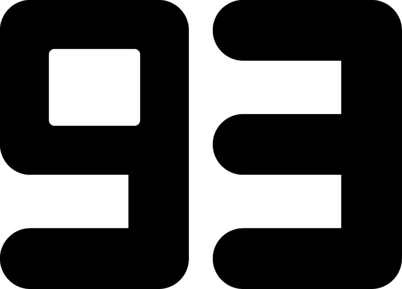 Ninety Three Glyph Icon vector