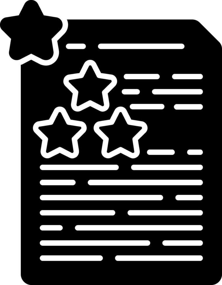 Review Form Glyph Icon vector