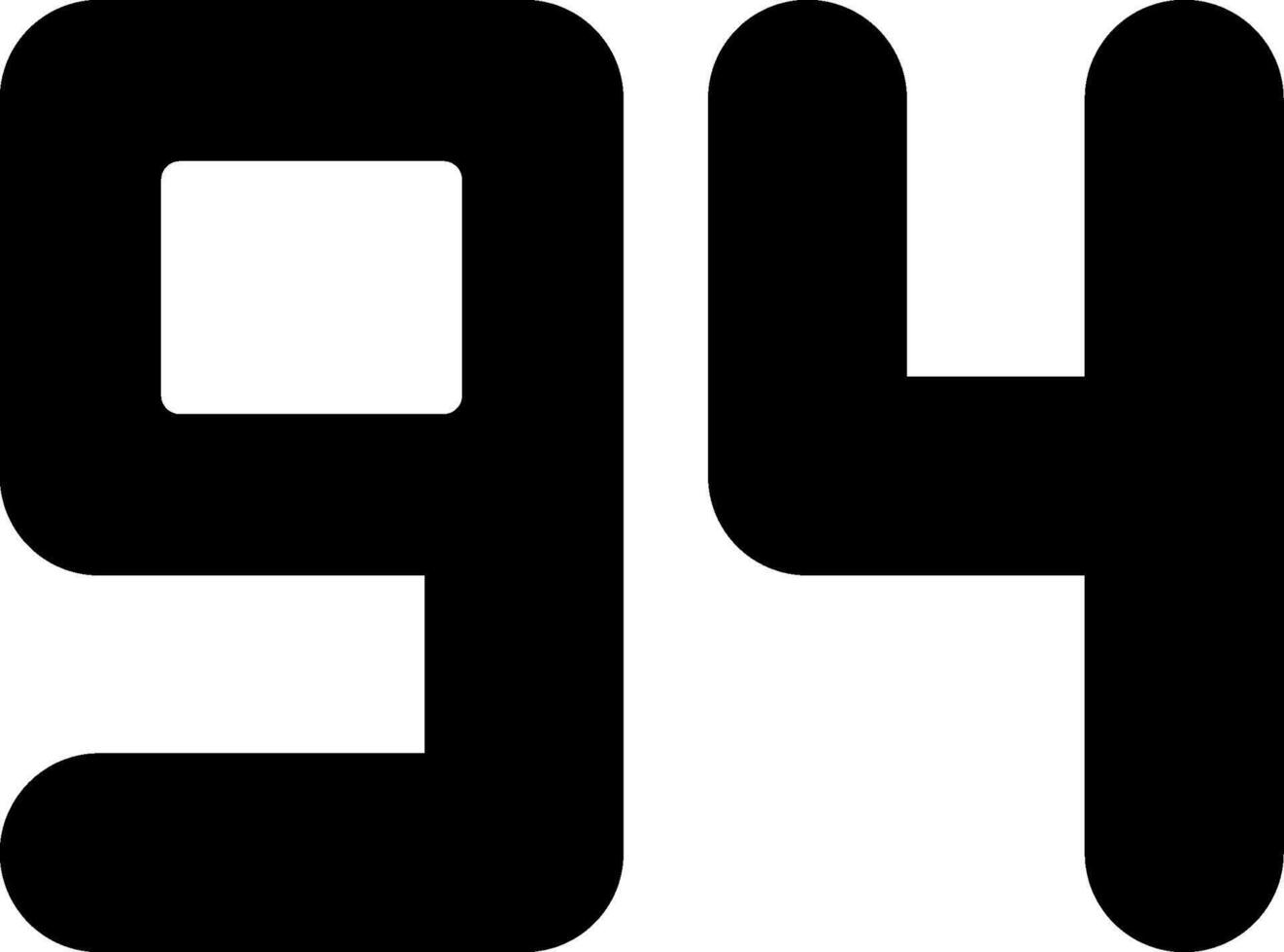 Ninety Four Glyph Icon vector