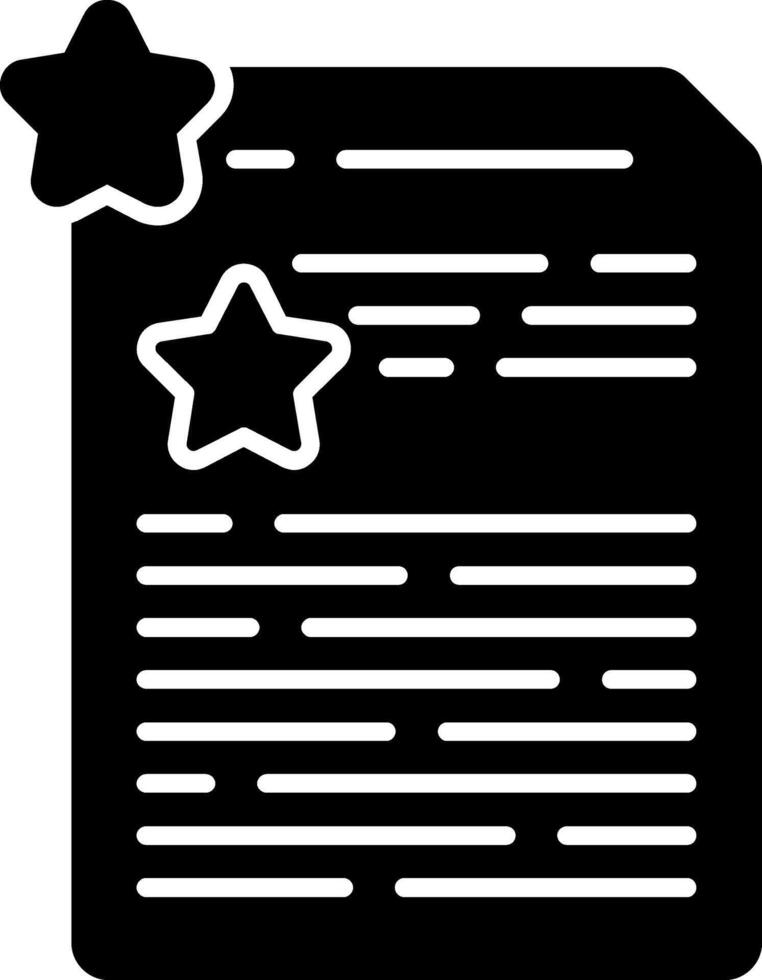 Star Form Glyph Icon vector