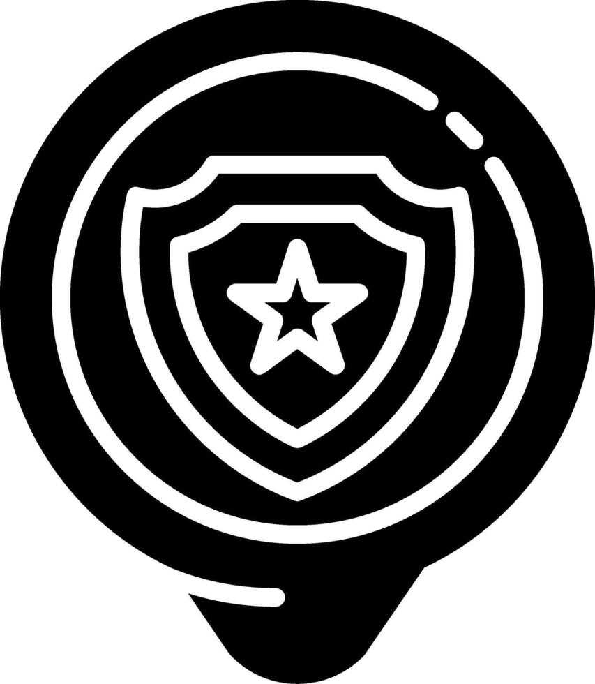 Police Station Location Glyph Icon vector