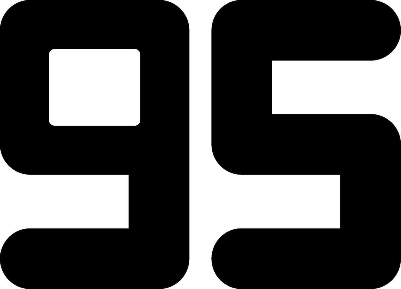 Ninety Five Glyph Icon vector