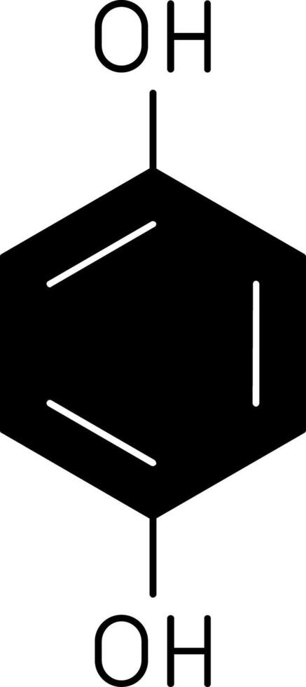 Hydroquinone Glyph Icon vector