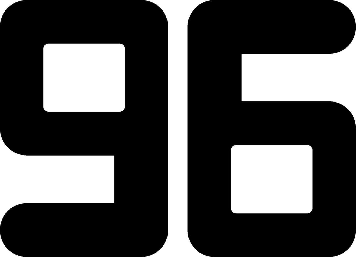 Ninety Six Glyph Icon vector
