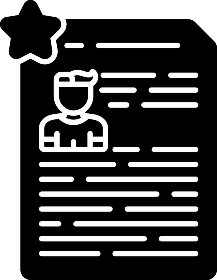 User Form Glyph Icon vector