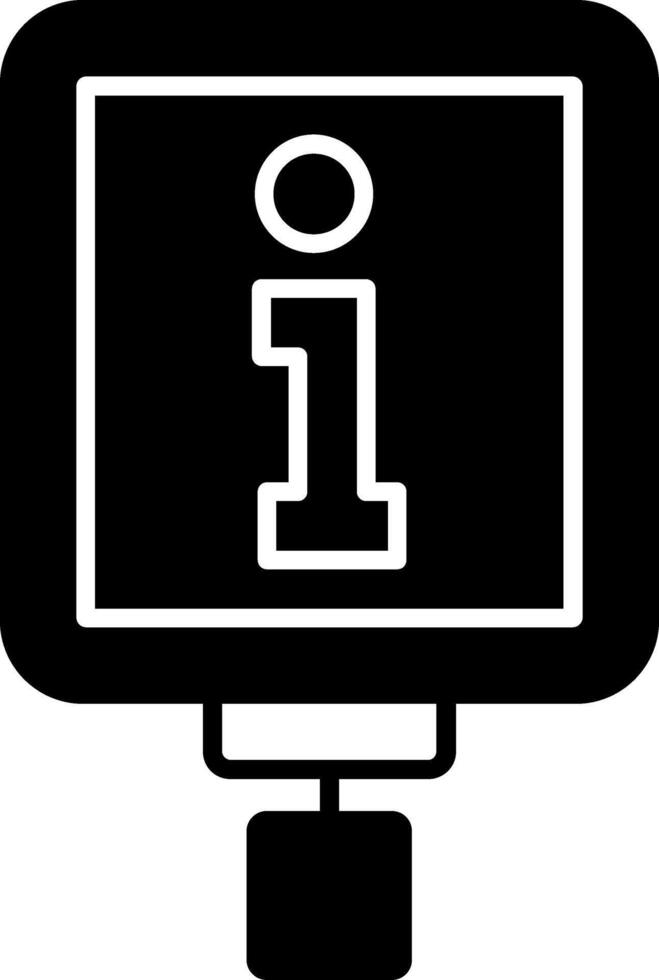 Visitor Information Glyph Icon vector