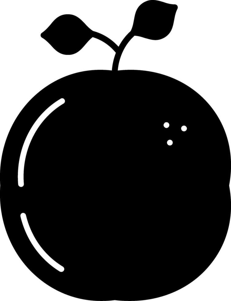 Yuzu Glyph Icon vector