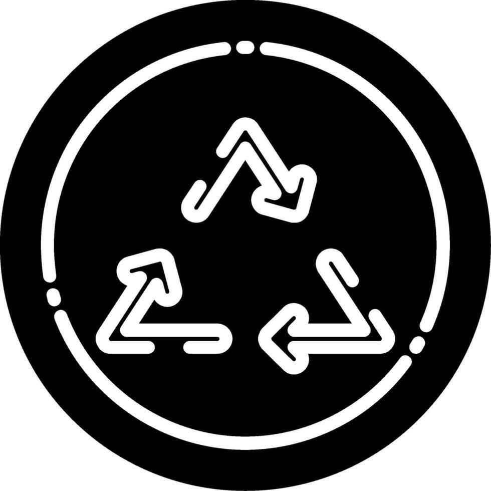 Arrow Triangle Glyph Icon vector