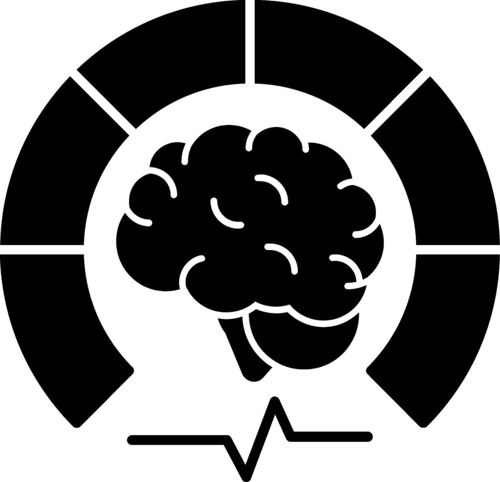 Stress Tracker Glyph Icon vector