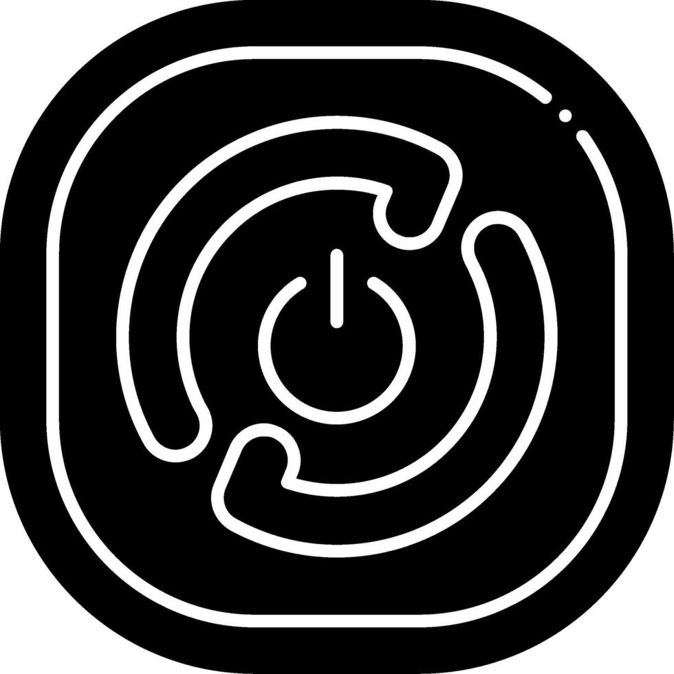 Reboot Glyph Icon vector