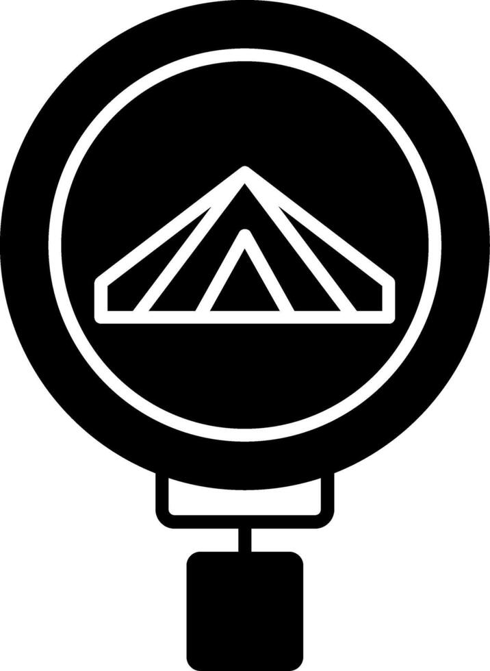 Campground Glyph Icon vector
