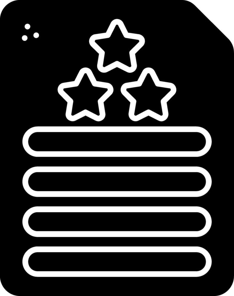 Review Summary Glyph Icon vector