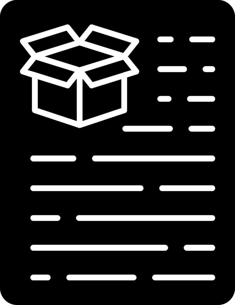 Unpacking Instructions Glyph Icon vector
