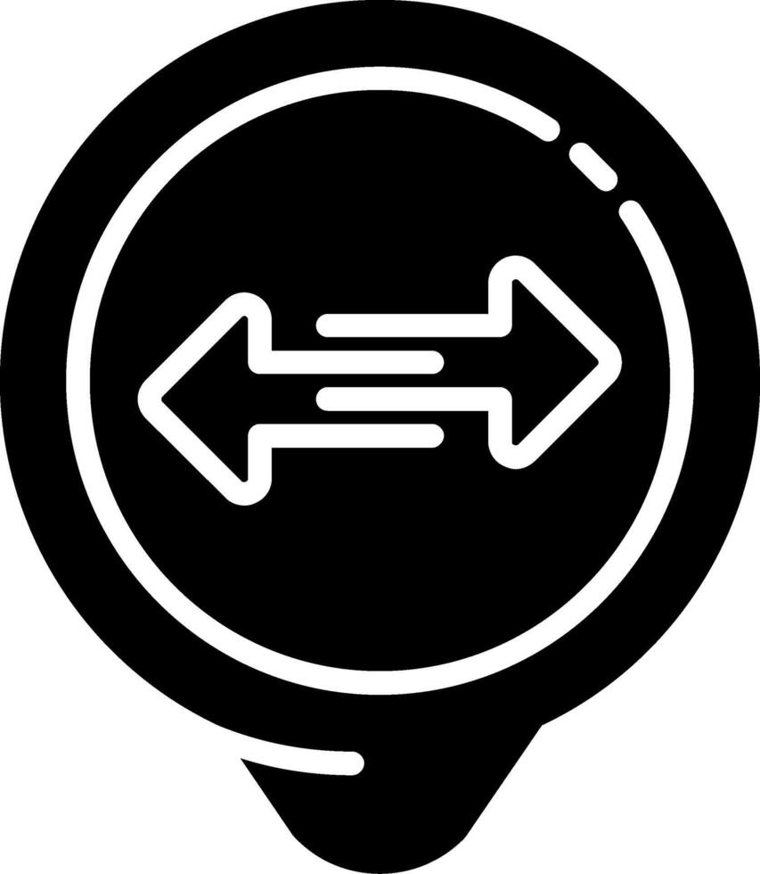 Transfer Location Glyph Icon vector