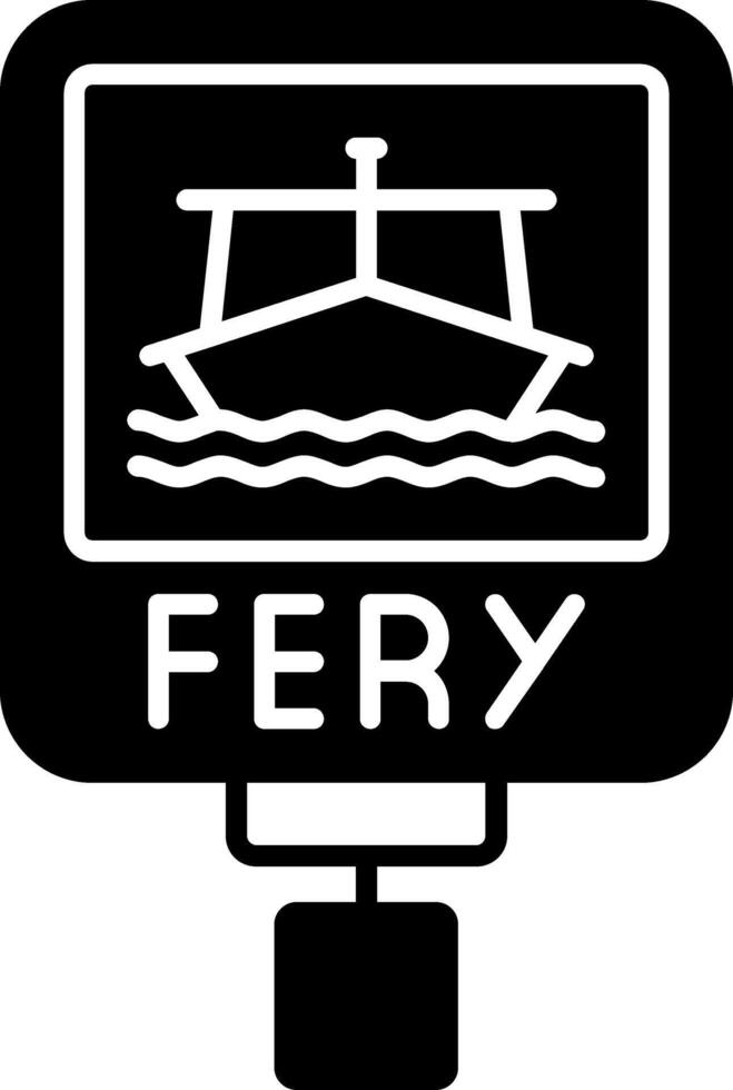 Ferry Glyph Icon vector