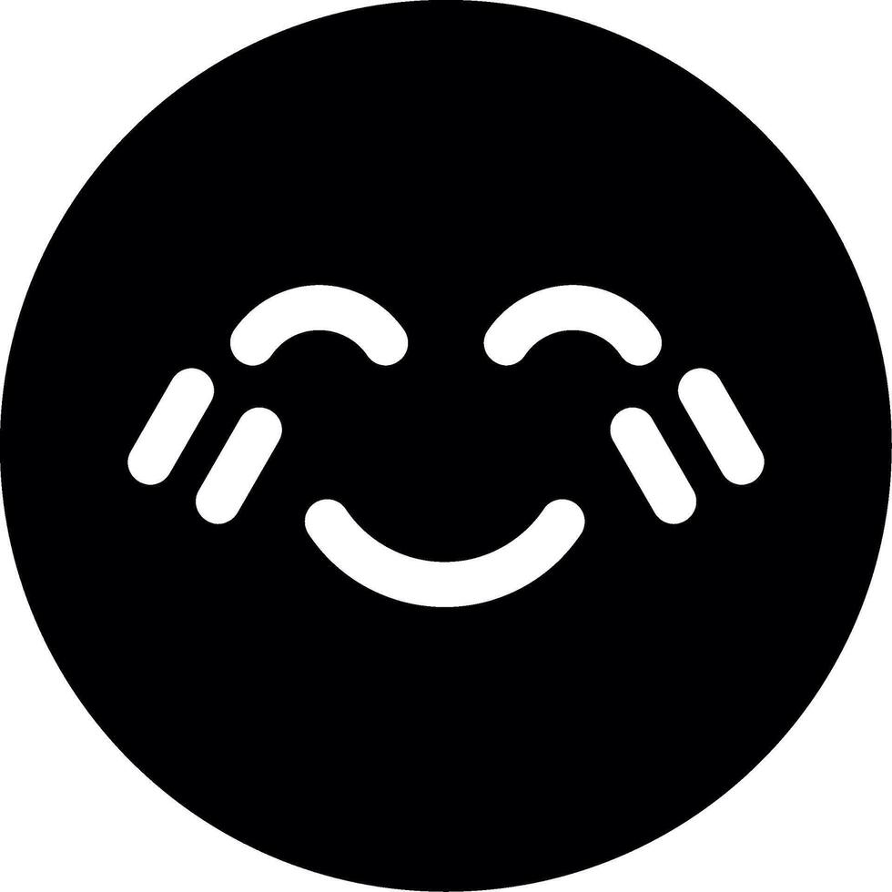Smile EmotGlyph Icon Glyph Icon vector