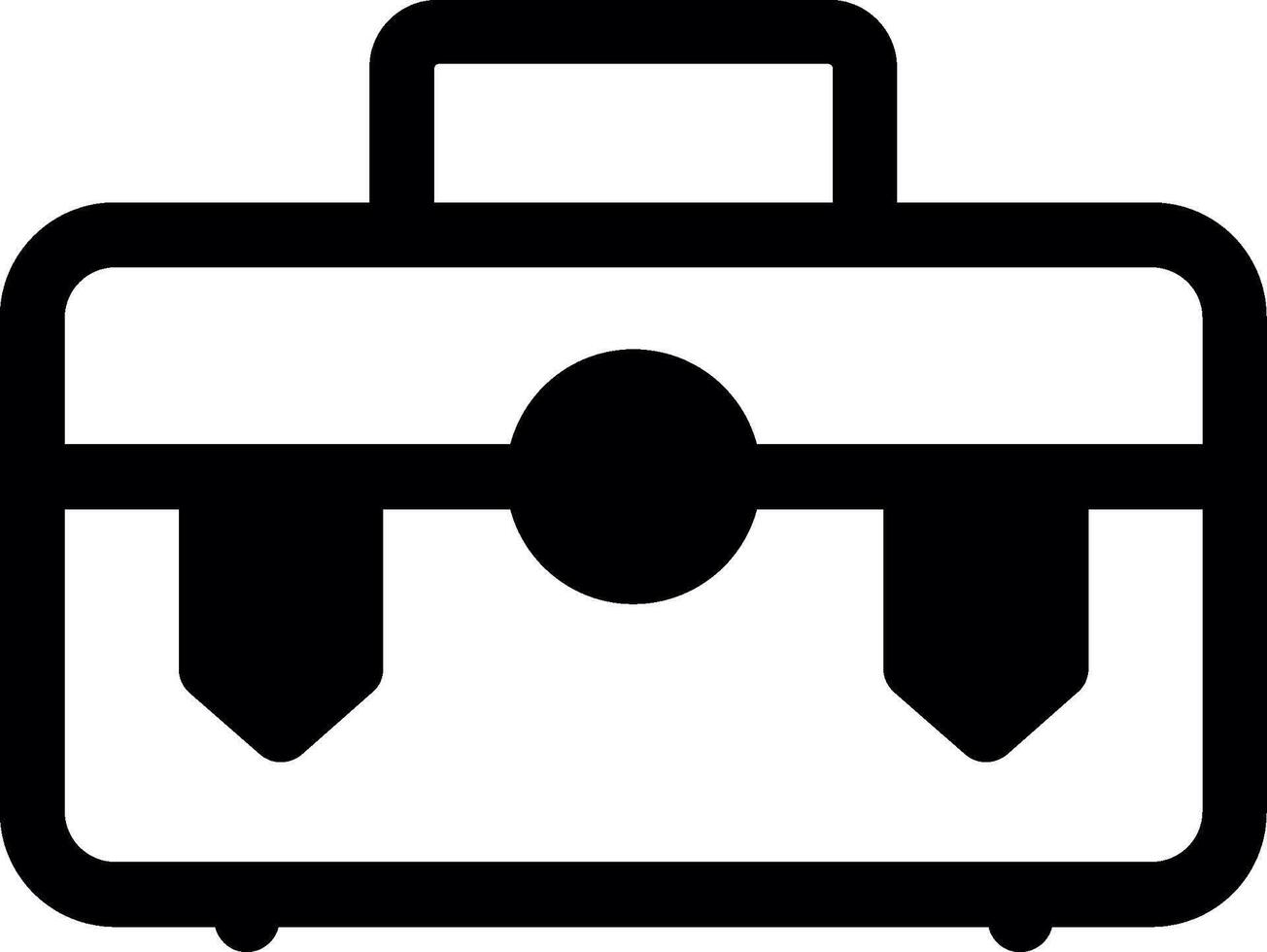 Travel Bag Glyph Icon vector