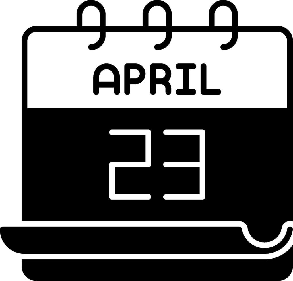 April 23 Icon vector