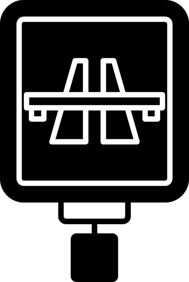 Toll Booth Glyph Icon vector