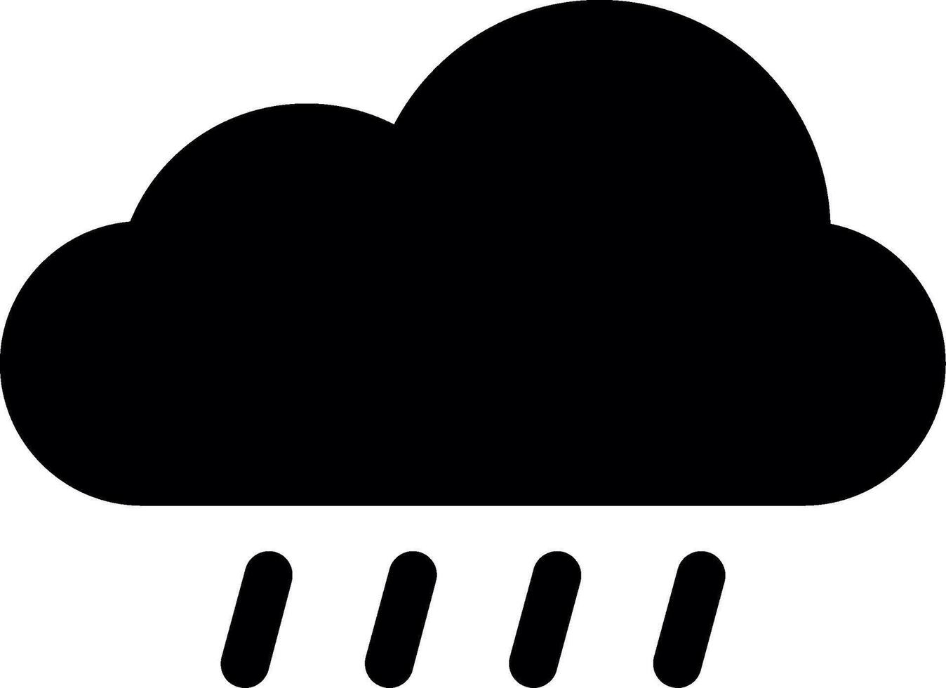 Rain Glyph Icon vector