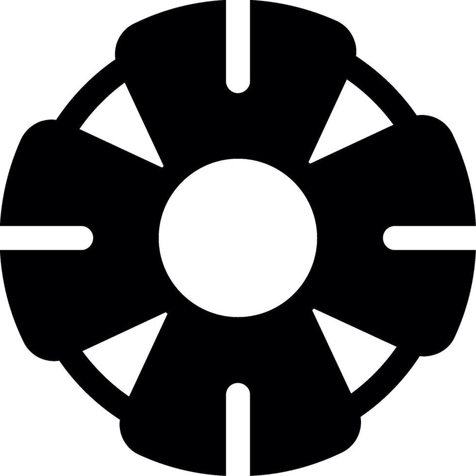 Lifebuoy Glyph Icon vector