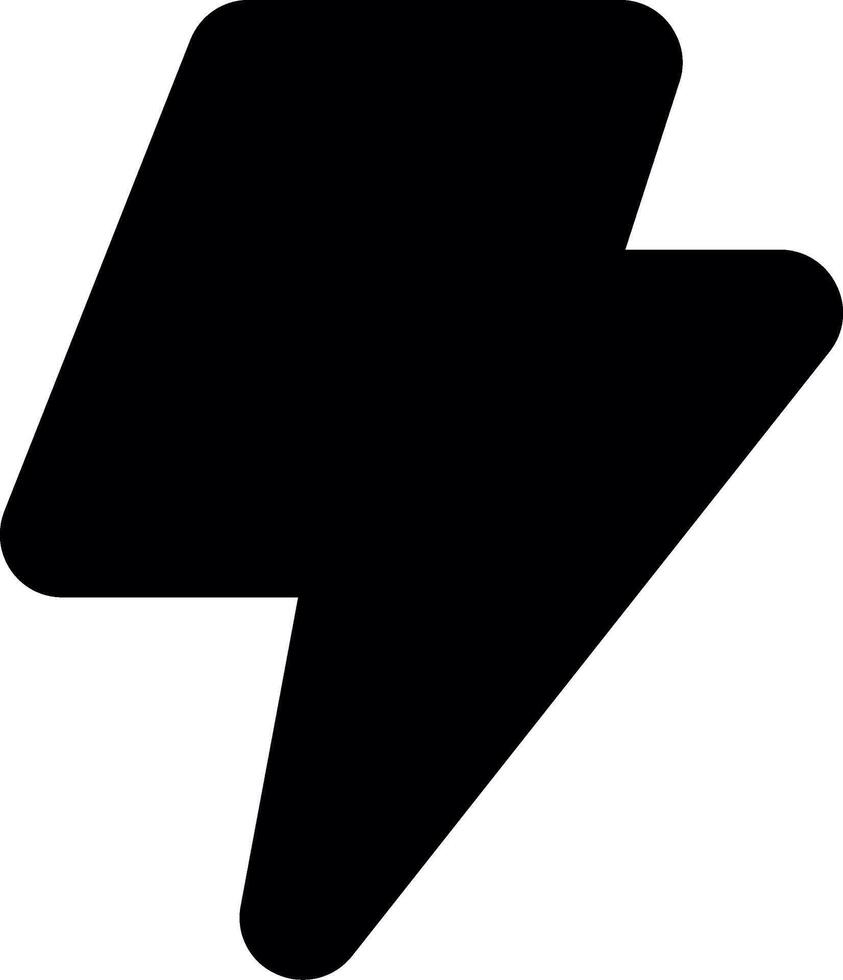 Thunder Bolt Glyph Icon vector