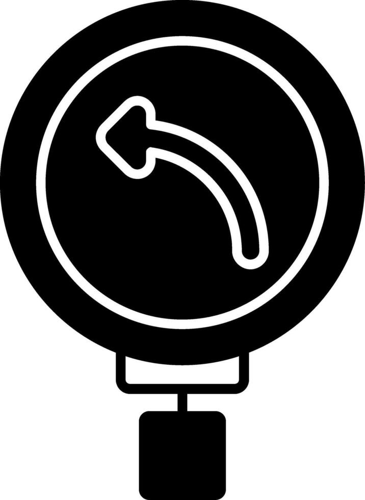 Road Curves Glyph Icon vector