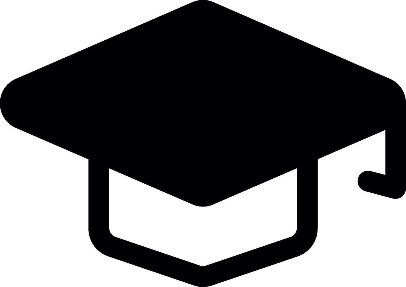 Graduation Cap Glyph Icon vector