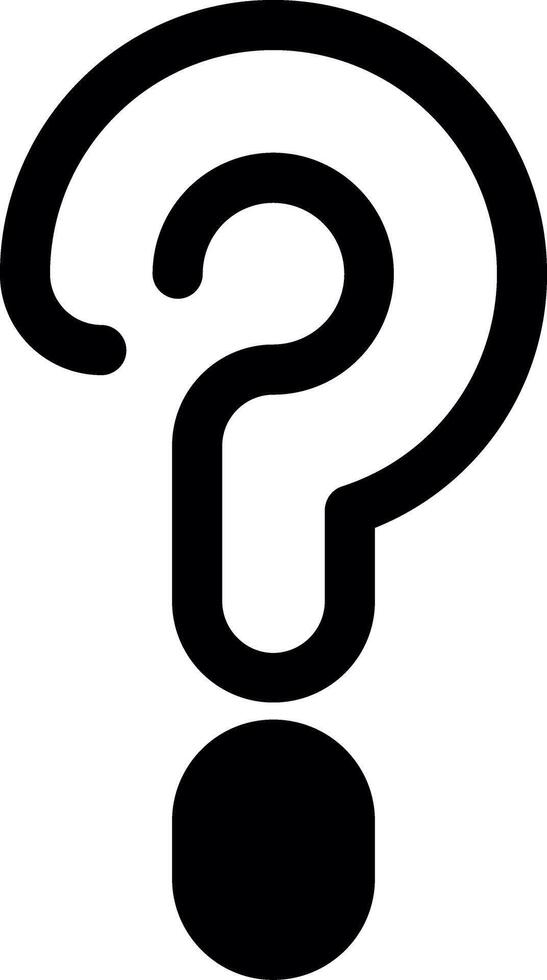 Question Glyph Icon vector