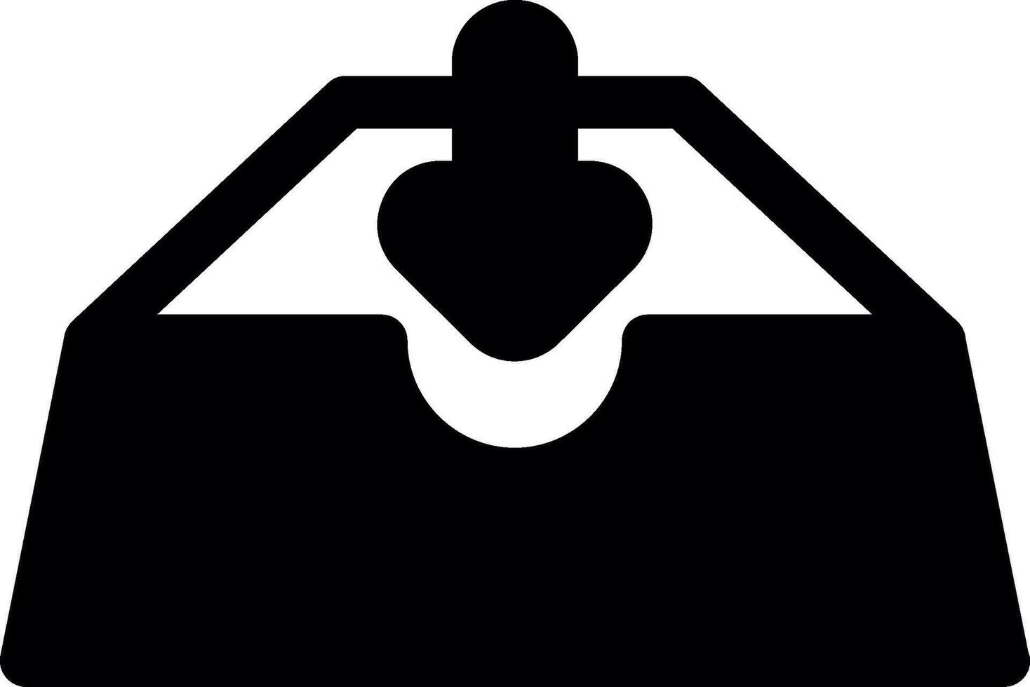 Inbox Glyph Icon vector