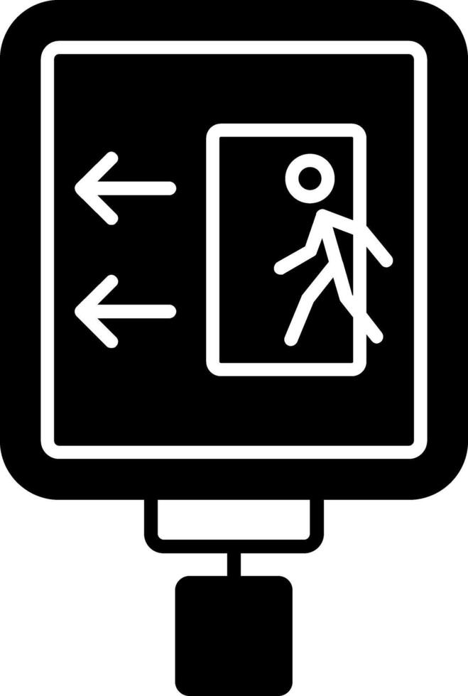 Left Exit Glyph Icon vector