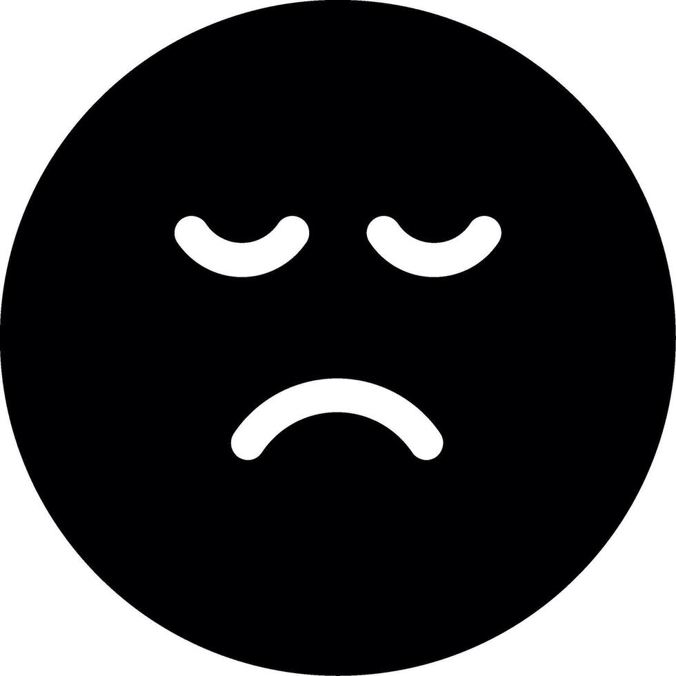 Sad Glyph Icon vector