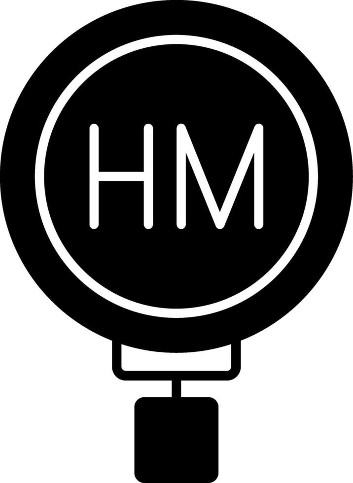 Hazardous Materials Route Glyph Icon vector