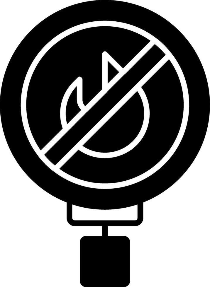 No Flammable Materials Glyph Icon vector