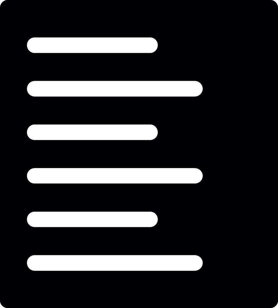 Align Left Glyph Icon vector