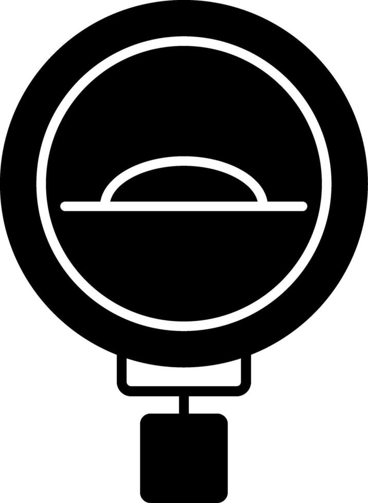 Speed Hump Glyph Icon vector