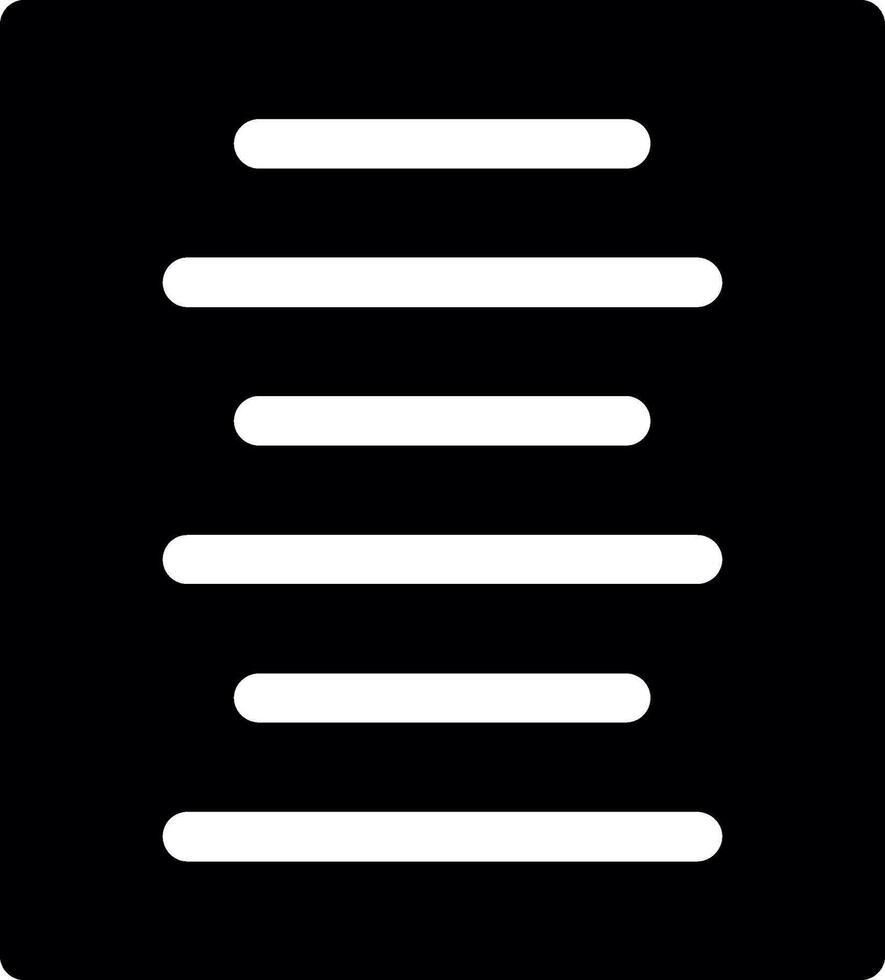 Center Align Glyph Icon vector