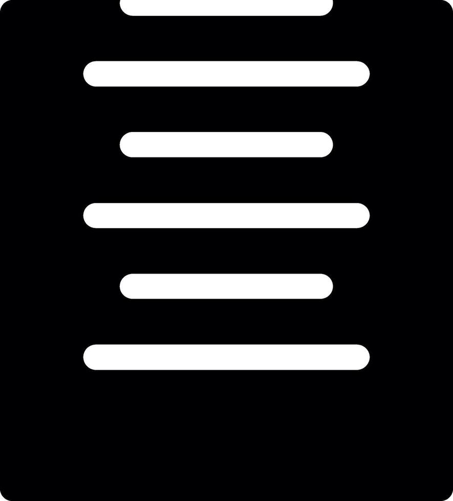 Top Align Glyph Icon vector