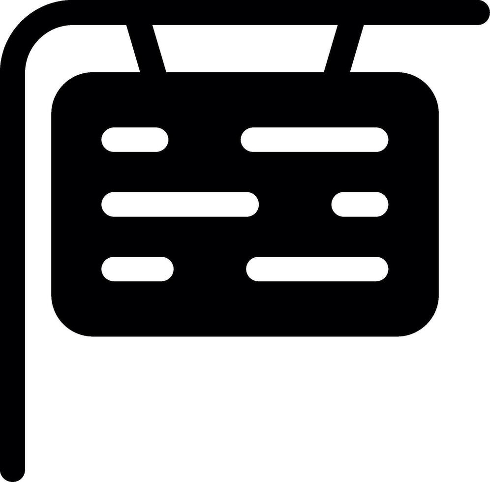 Signboard Glyph Icon vector