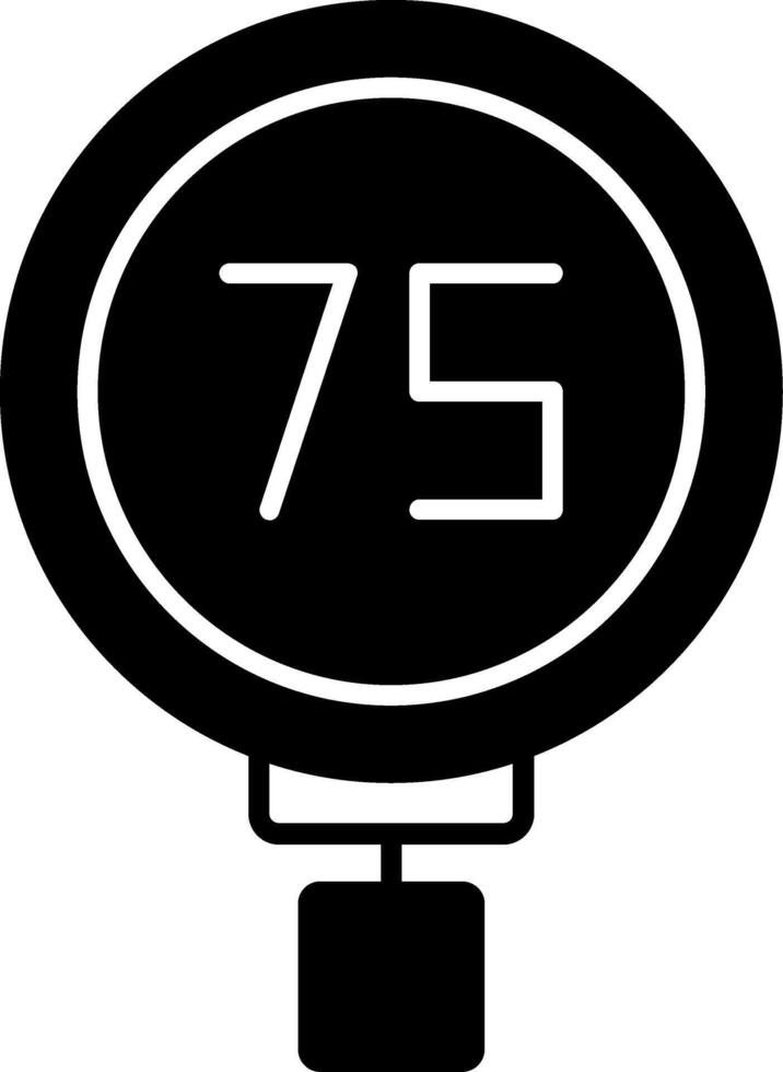 End School Zone 75 Glyph Icon vector