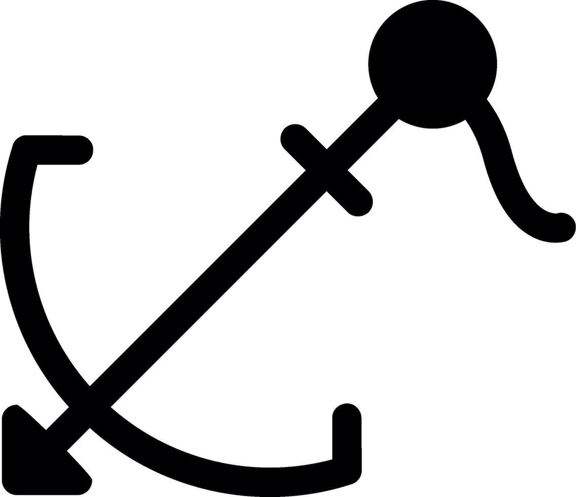 Anchor Glyph Icon vector