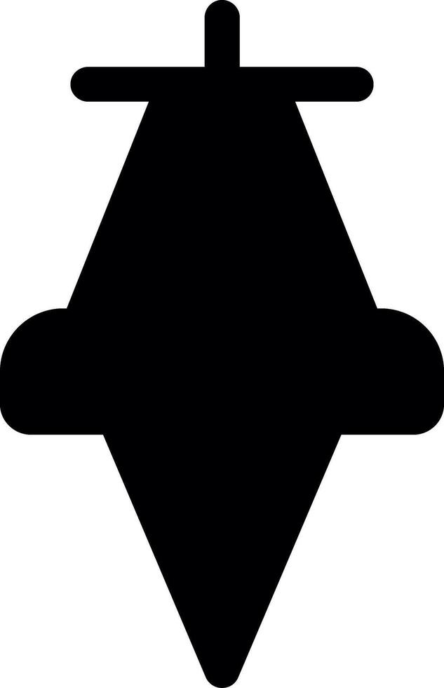 Push Pin Glyph Icon vector
