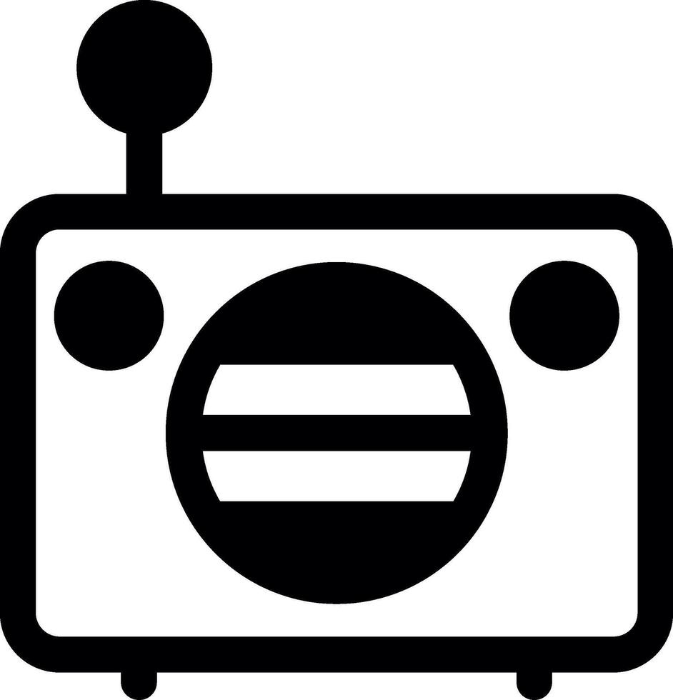 Radio Glyph Icon vector