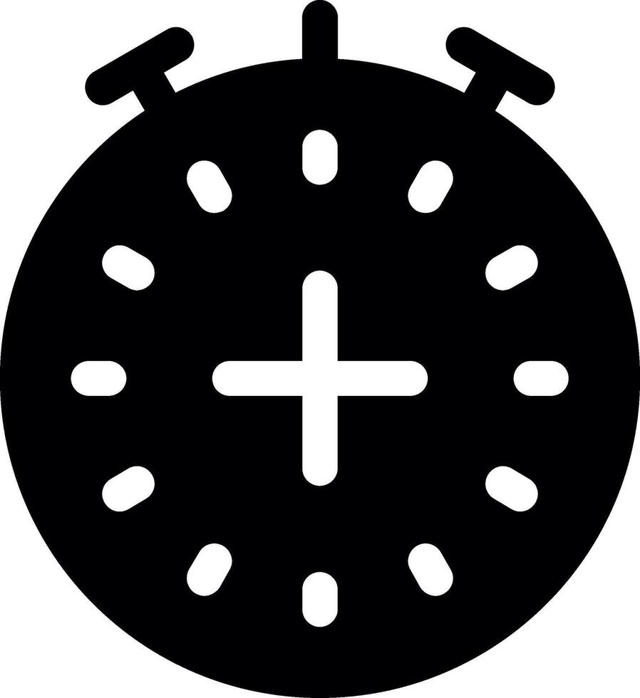 Alarm Clock Glyph Icon vector