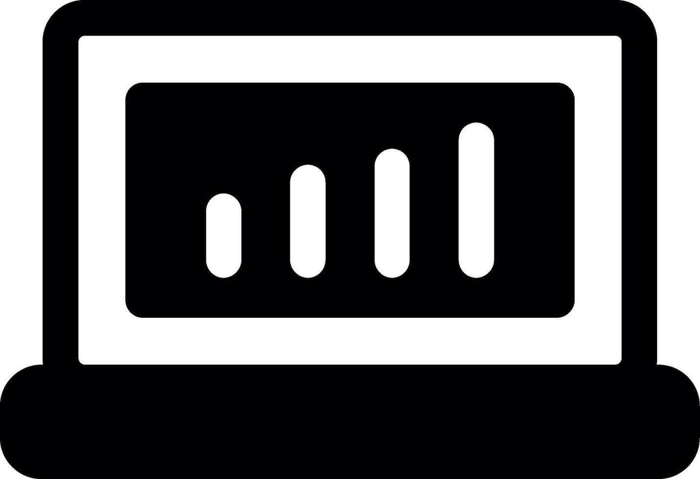Data Analytics Glyph Icon vector