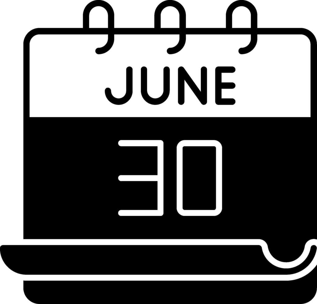 June 30 Icon vector