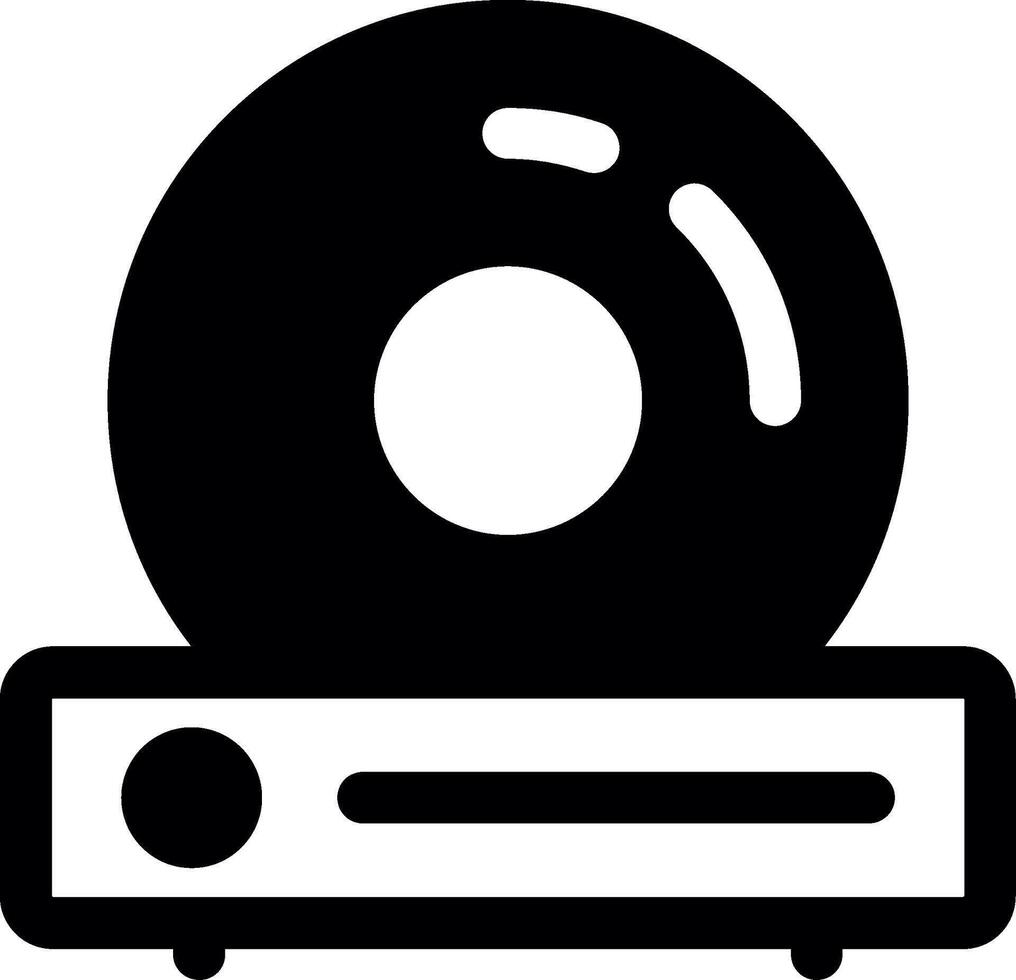 DVD Player Glyph Icon vector