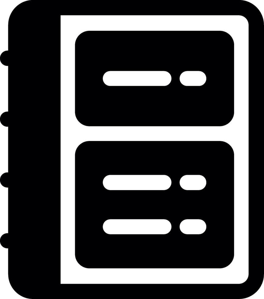 Notebook Glyph Icon vector