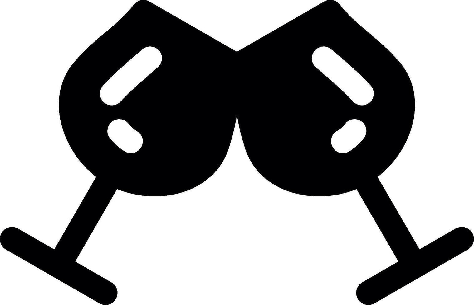 Cheers Glyph Icon vector